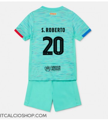 Barcelona Sergi Roberto #20 Terza Maglia Bambino 2023-24 Manica Corta (+ Pantaloni corti)